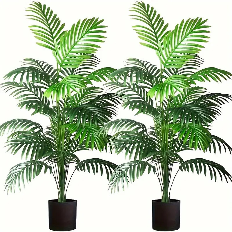 Fiddle Leaf Fig - 24-bladeren Areca Palm kunstplanten Bomen in