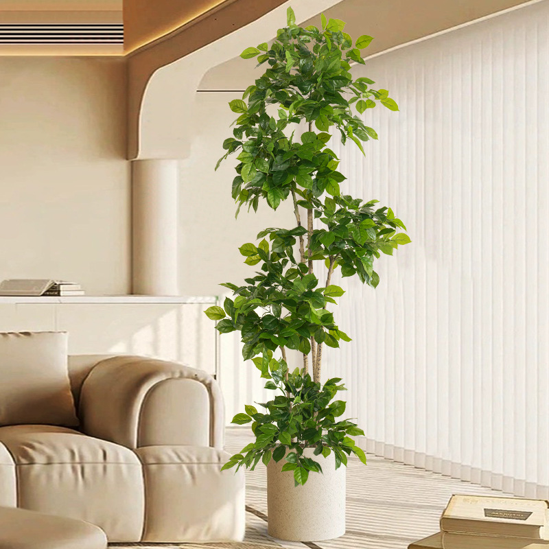 Fiddle Leaf Fig - 2-78in Grote Nep Planten Kunstmatige Gelukkige