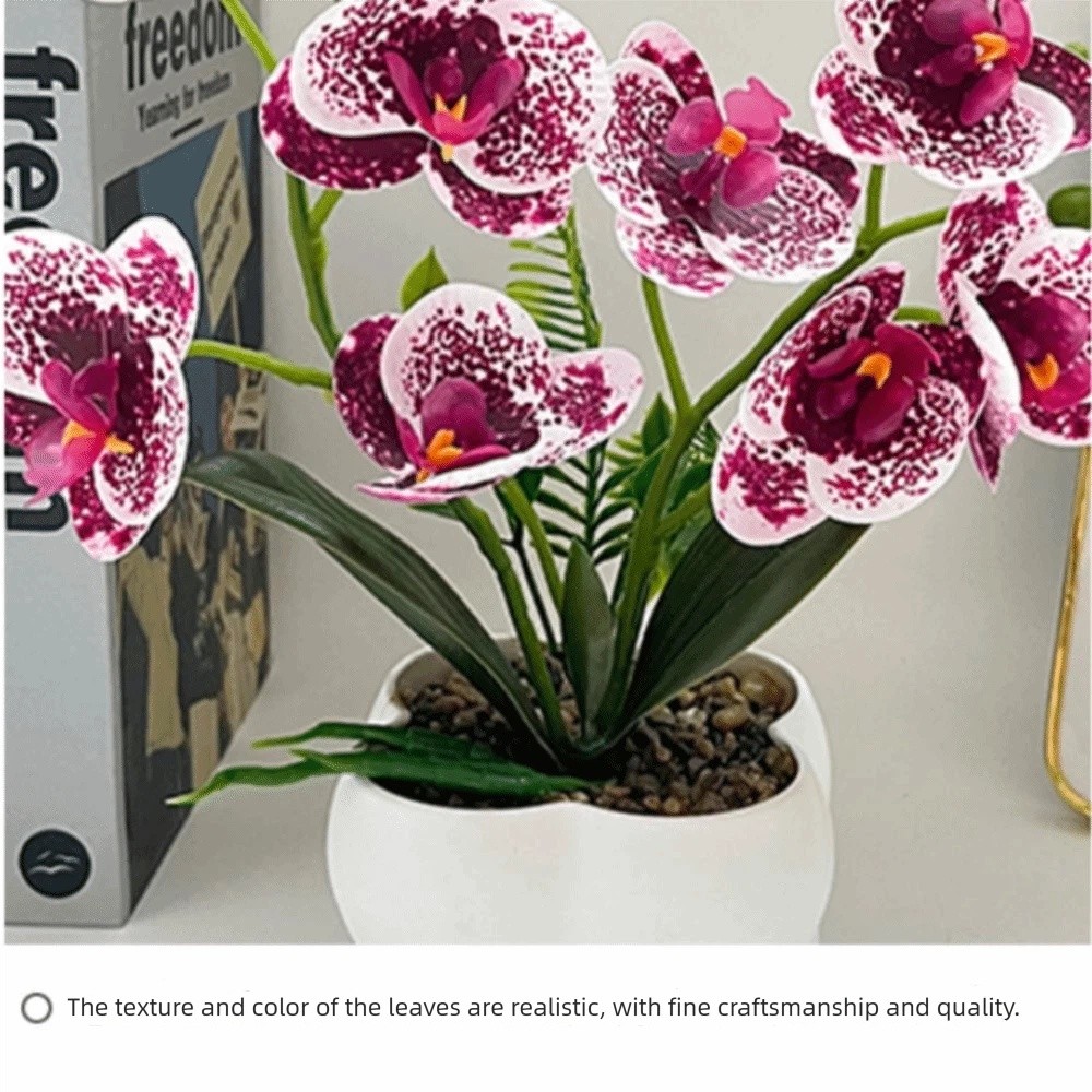 Fiddle Leaf Fig - Multi-Bloom Gesimuleerde Vlinderorchidee DIY Kunstbloemen Kunstplanten