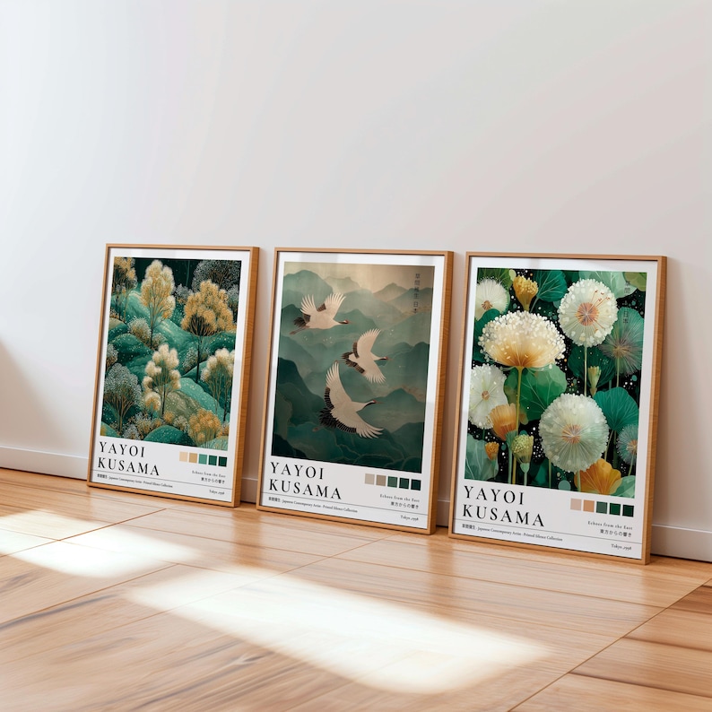 Plant Parenting - 1/3pcs Japanse Yayoi Kusama Paardebloem Canvas