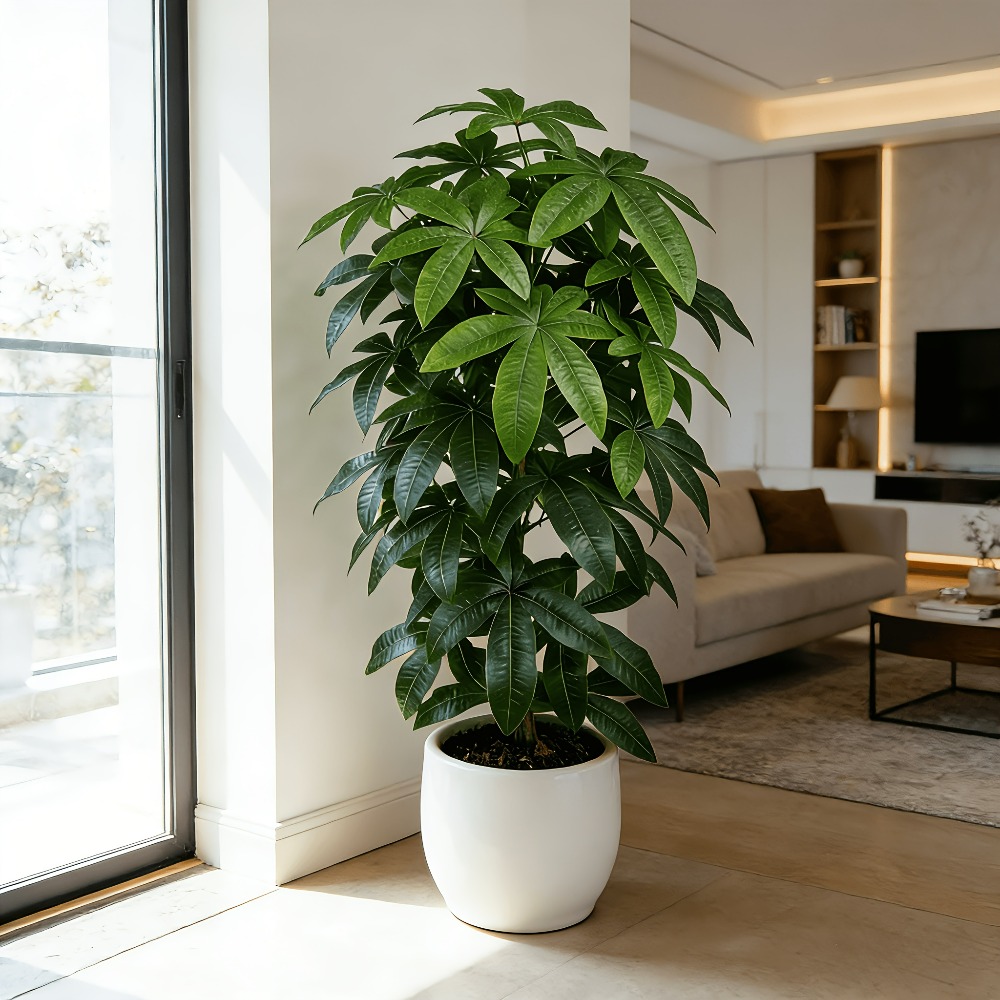 Een kunstmatige geldboom Pachi - Fiddle Leaf Fig recensie en prijs